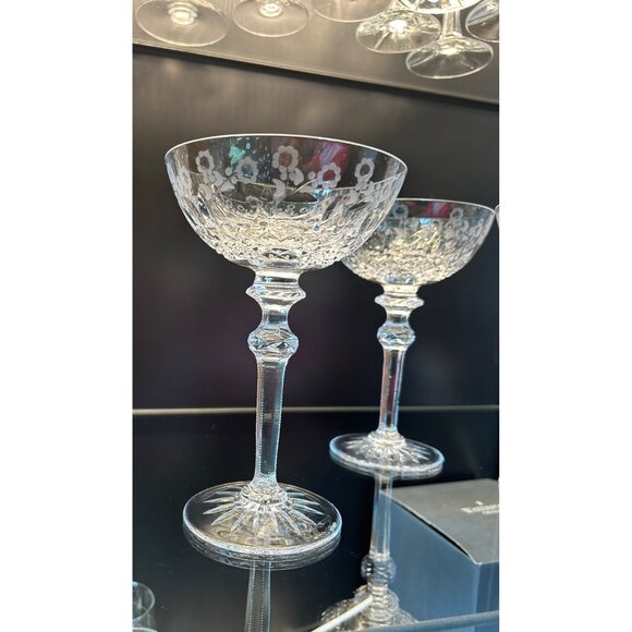 Rogaska "Gallia" Crystal Champagne Sherbet Glasses 7 1/8 Inches Tall Set of 6 - Picture 10 of 10